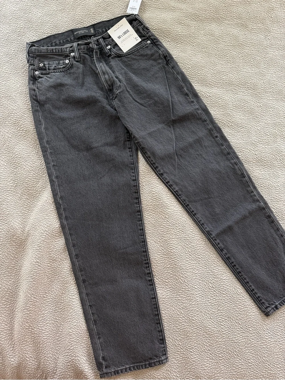 Abercrombie & Fitch Men's Dark Gray Straight Jeans